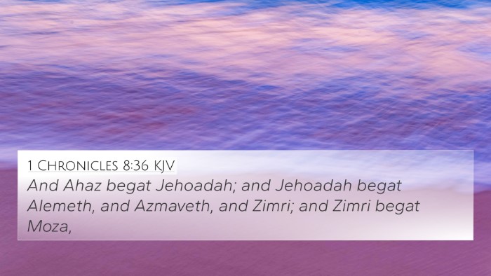 1 Chronicles 8:36 KJV Bible Verse Image