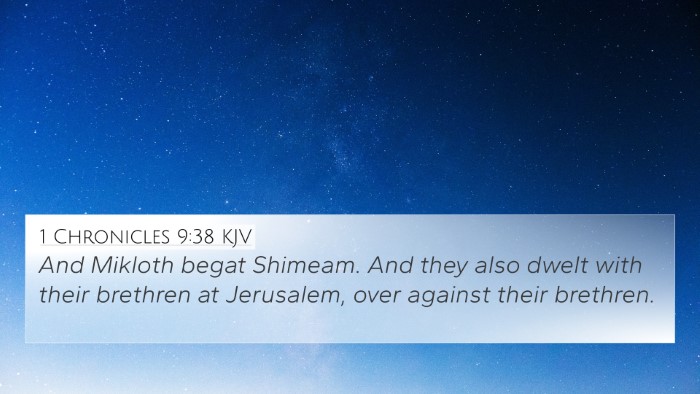 1 Chronicles 9:38 KJV Bible Verse Image