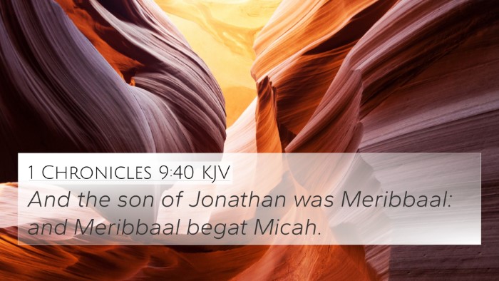 1 Chronicles 9:40 KJV Bible Verse Image