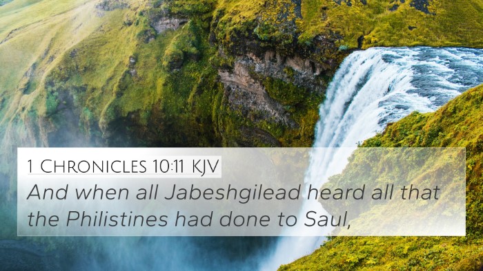 1 Chronicles 10:11 KJV Bible Verse Image