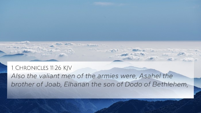 1 Chronicles 11:26 KJV Bible Verse Image
