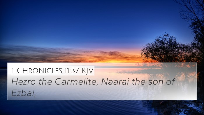 1 Chronicles 11:37 KJV Bible Verse Image