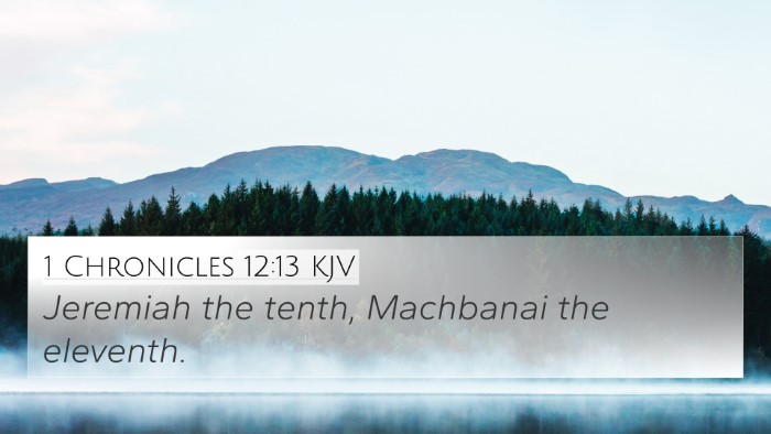 1 Chronicles 12:13 KJV Bible Verse Image
