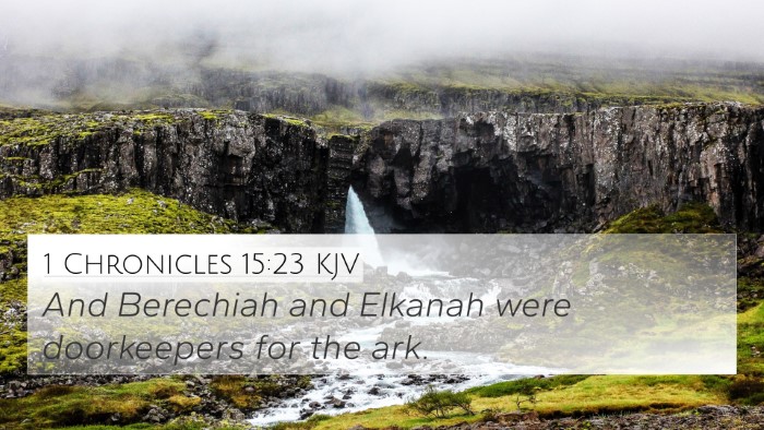 1 Chronicles 15:23 KJV Bible Verse Image