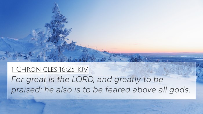 1 Chronicles 16:25 KJV Bible Verse Image