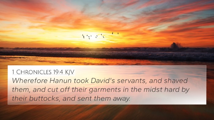 1 Chronicles 19:4 KJV Bible Verse Image
