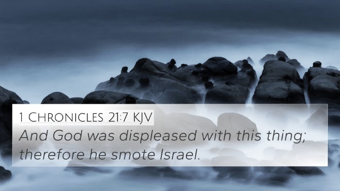 1 Chronicles 21:7 KJV Bible Verse Image