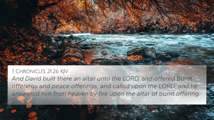 1 Chronicles 21:26 KJV Bible Verse Image