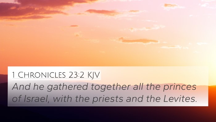 1 Chronicles 23:2 KJV Bible Verse Image