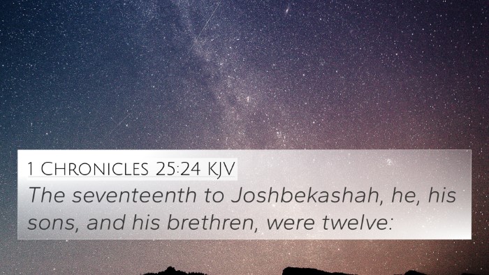 1 Chronicles 25:24 KJV Bible Verse Image