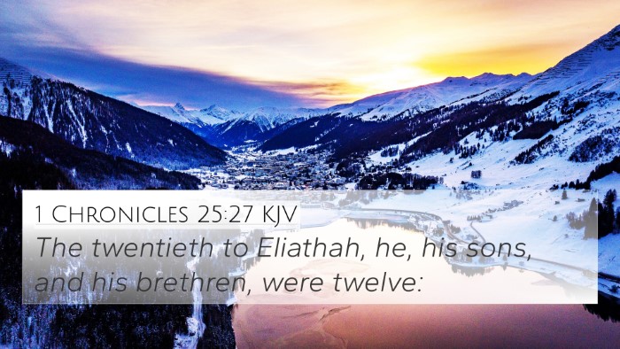 1 Chronicles 25:27 KJV Bible Verse Image