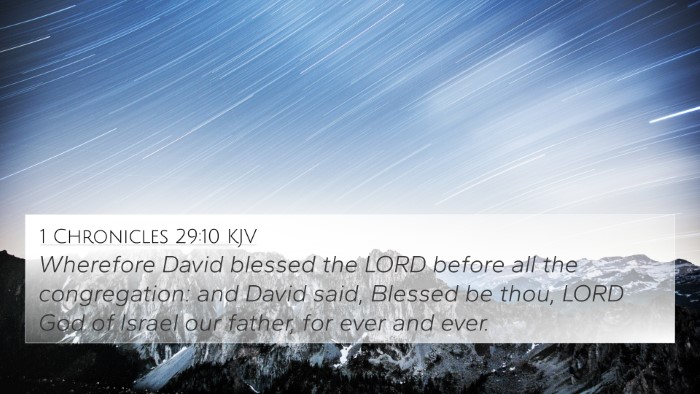 1 Chronicles 29:10 KJV Bible Verse Image