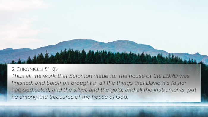2 Chronicles 5:1 KJV Bible Verse Image