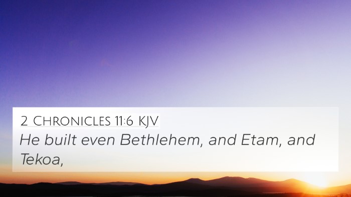 2 Chronicles 11:6 Explained