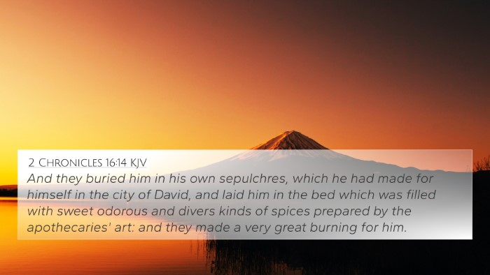 2 Chronicles 16:14 KJV Bible Verse Image