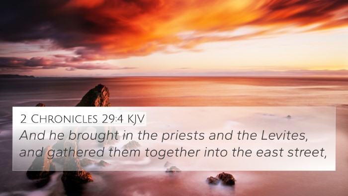 2 Chronicles 29:4 KJV Bible Verse Image