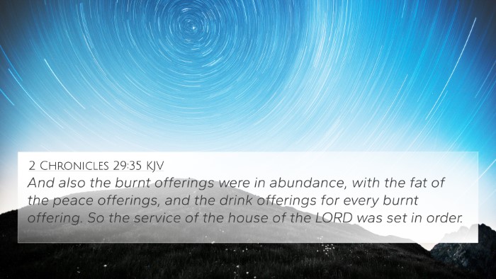 2 Chronicles 29:35 KJV Bible Verse Image