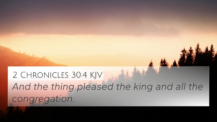2 Chronicles 30:4 KJV Bible Verse Image