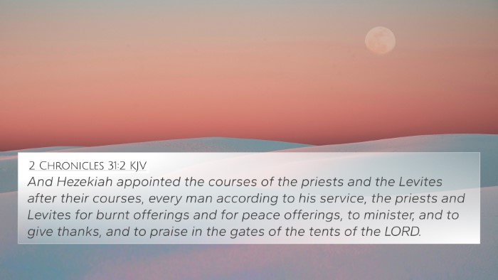 2 Chronicles 31:2 KJV Bible Verse Image