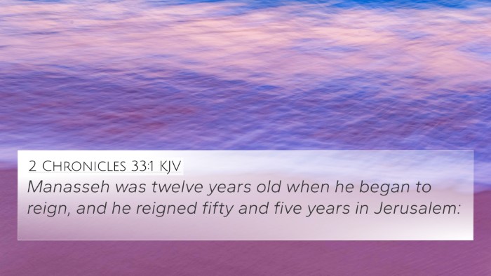 2 Chronicles 33:1 KJV Bible Verse Image