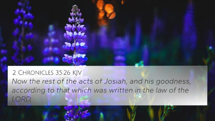 2 Chronicles 35:26 Explained