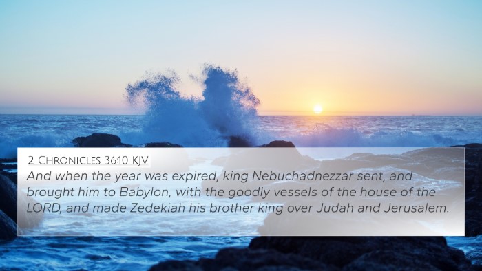 2 Chronicles 36:10 KJV Bible Verse Image