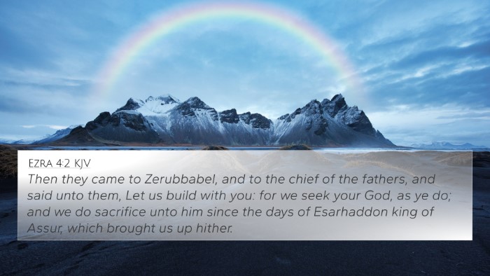 Ezra 4:2 KJV Bible Verse Image