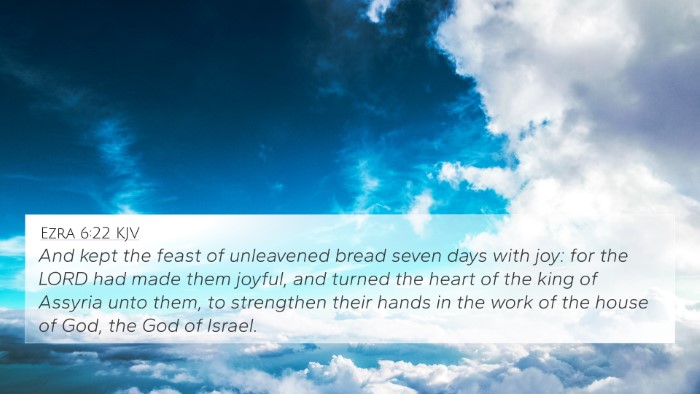Ezra 6:22 KJV Bible Verse Image