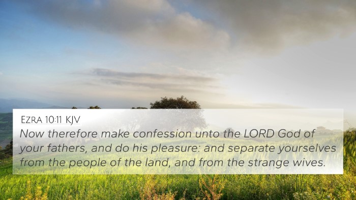 Ezra 10:11 KJV Bible Verse Image