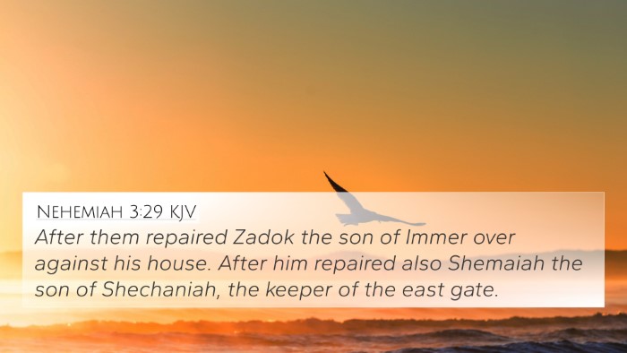 Nehemiah 3:29 Explained