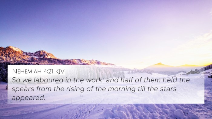 Nehemiah 4:21 Explained