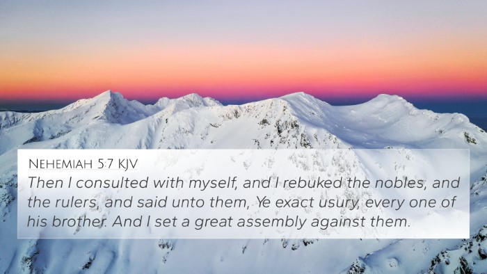 Nehemiah 5:7 Explained