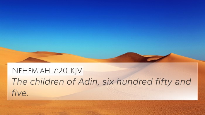 Nehemiah 7:20 Explained