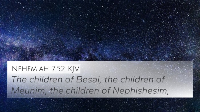 Nehemiah 7:52 Explained