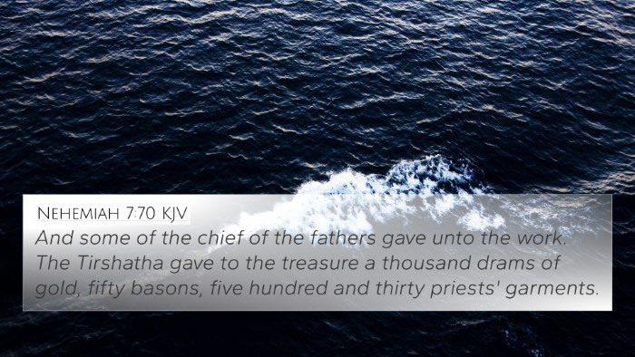 Nehemiah 7:70 Explained