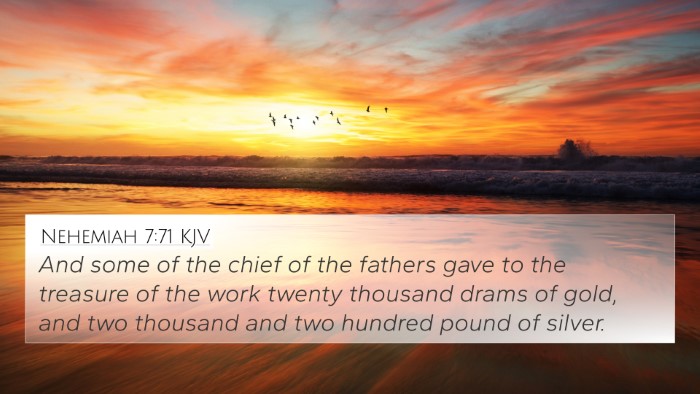 Nehemiah 7:71 Explained