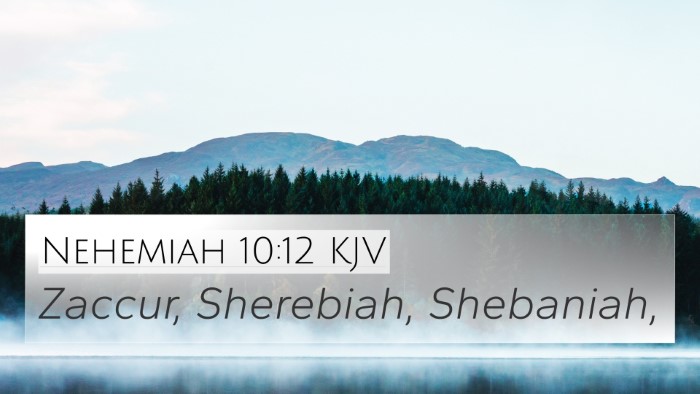 Nehemiah 10:12 Explained