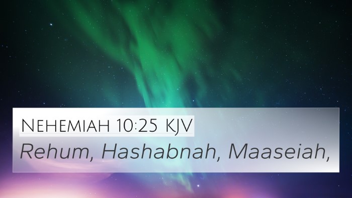 Nehemiah 10:25 Explained