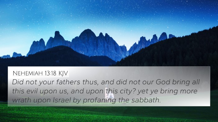 Nehemiah 13:18 KJV Bible Verse Image
