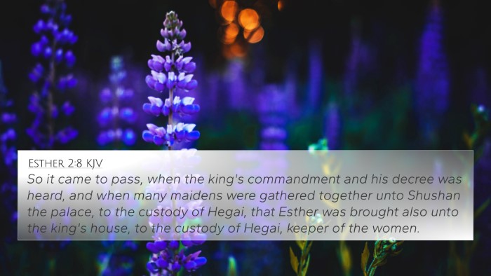 Esther 2:8 KJV Bible Verse Image