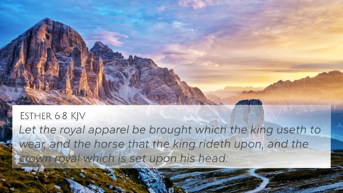 Esther 6:8 KJV Bible Verse Image