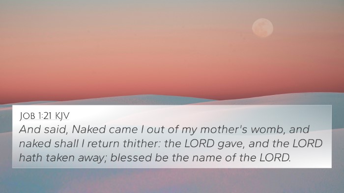 Job 1:21 KJV Bible Verse Image