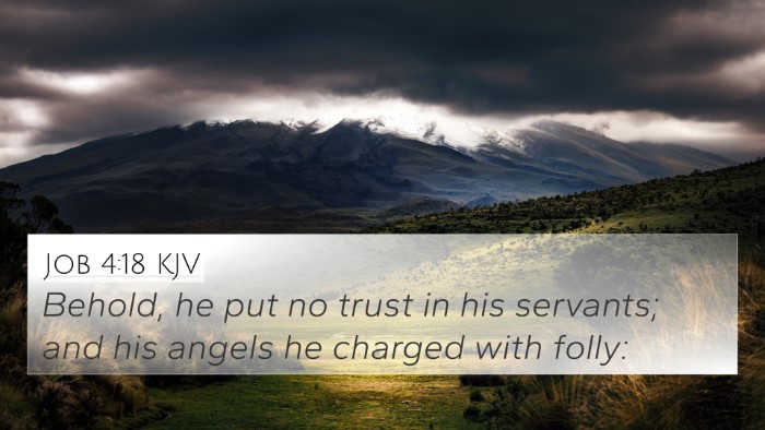 Job 4:18 KJV Bible Verse Image
