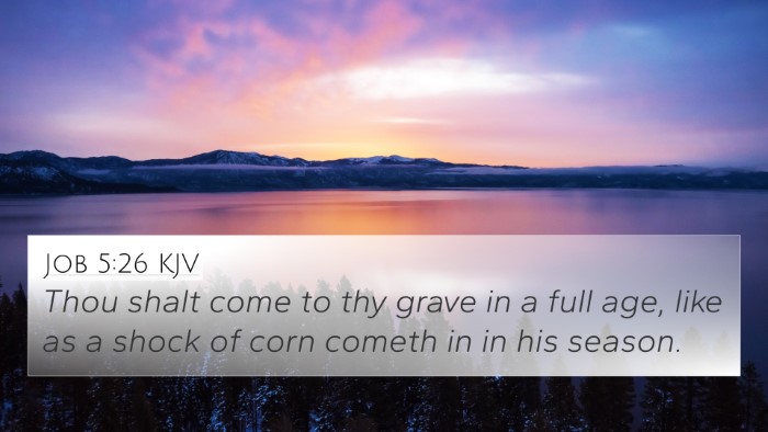 Job 5:26 KJV Bible Verse Image