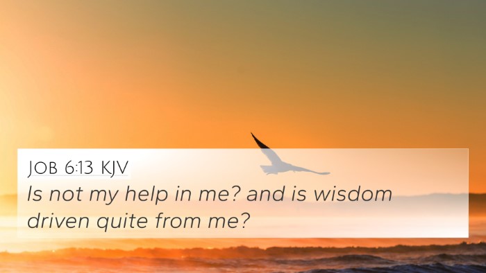 Job 6:13 KJV Bible Verse Image