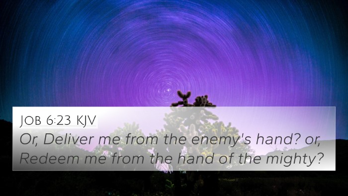 Job 6:23 Explained