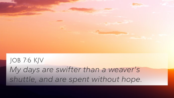 Job 7:6 KJV Bible Verse Image