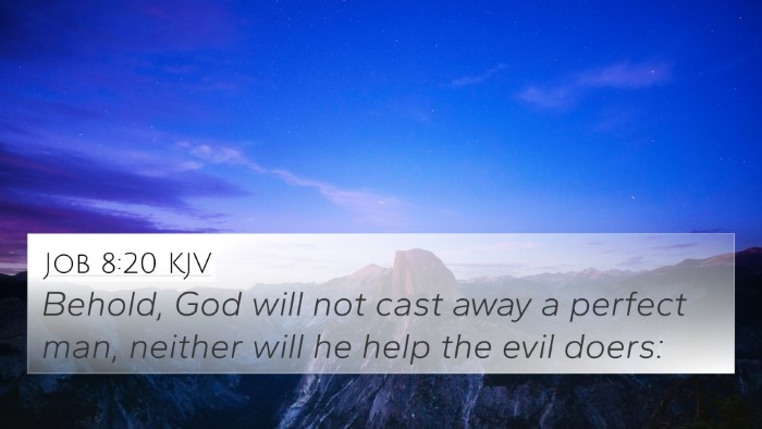 Job 8:20 KJV Bible Verse Image