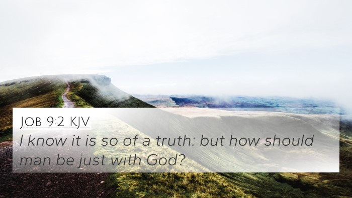 Job 9:2 KJV Bible Verse Image