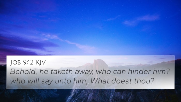 Job 9:12 KJV Bible Verse Image